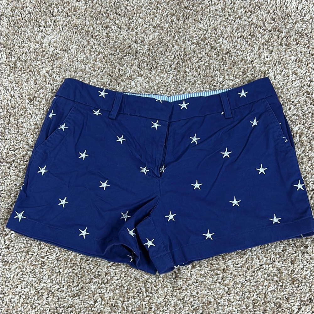 British Khaki Navy Star-Embellished Shorts
